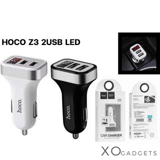 Hoco Z3 Car Charger LCD 2USB หัวชาร์จโทรศัพท์ในรถ หน้าจอLCD ดิจิตอลแสดงตัวเลข ชาร์ทรถ หัวชาร์ทรถ หัวรถ