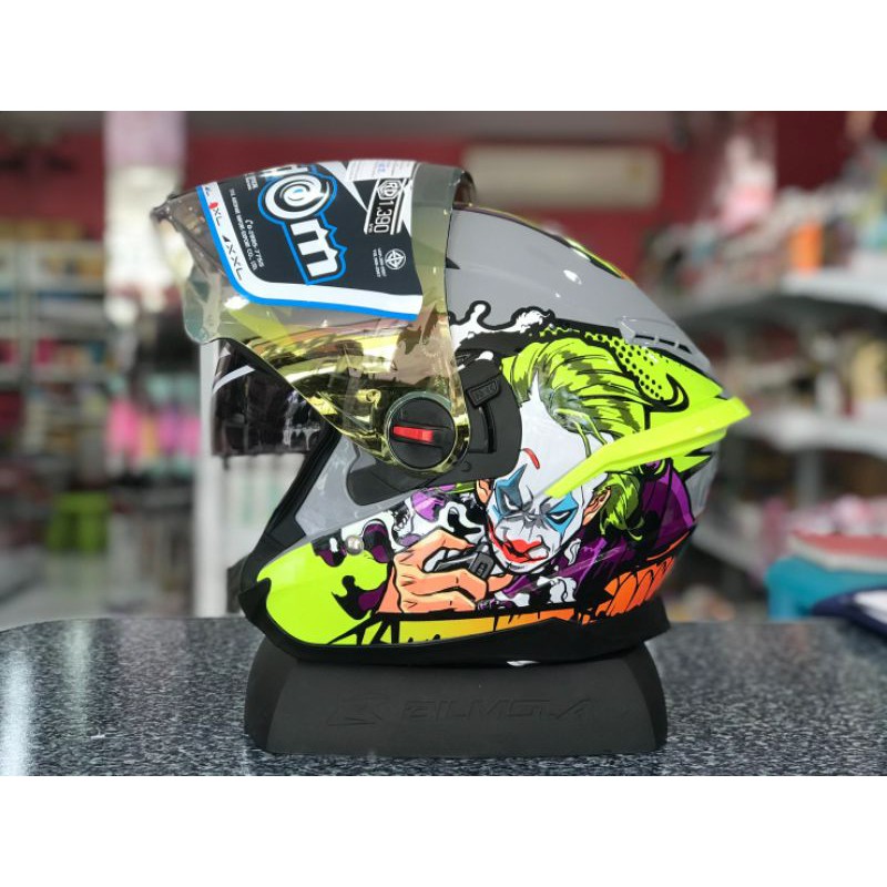 หมวกกันน๊อค RD Random airforce1 ไม่หุ้มคาง แว่น 2 ชั้น