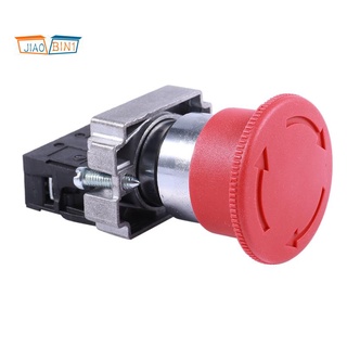 22mm NC Red Mushroom Emergency Stop Push Button Switch 600V 10A ZB2-BE102C