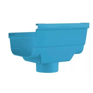 รูน้ำลงรุ่นพิเศษ PVC ข้อต่อรางน้ำฝน ตัวต่อรูน้ำลง สีฟ้า / สีน้ำตาล (บริการเก็บเงินปลายทาง)