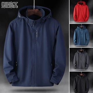 Suikone เสื้อแจ็คเก็ตผู้ชายกันลม สำหรับเดินป่า น้ำหนักเบา ระบายอากาศดีเยี่ยม Men Jacket