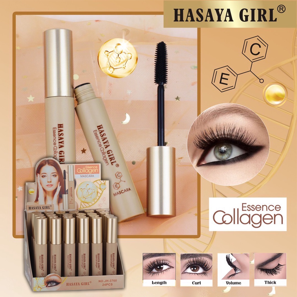 HASAYA GIRL ESSENCE COLLAGEN MASCARA มาสคาร่า ฮาซายา เกิร์ล เอสเซนส์ คอลลาเจน มาสคาร่า ผลิตภัณฑ์แต่งรอบดวงตา