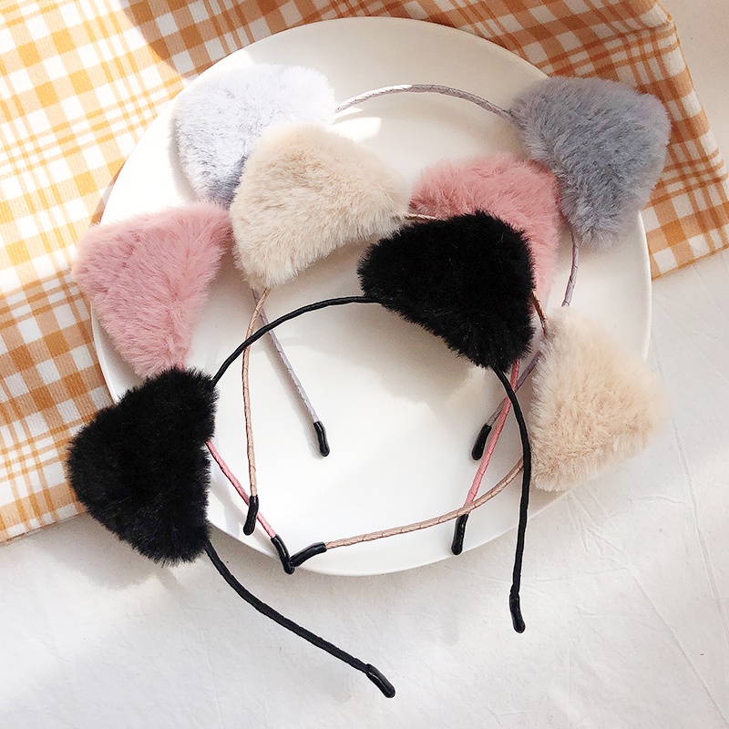 [Magpie] ที่คาดผม หูแมวน่ารัก น่ารัก เครื่องประดับผม ล้างหน้า ผ้ากํามะหยี่ขนนิ่ม ที่คาดผม ที่คาดผม ที่เรียบง่าย และหลากหลาย เครื่องประดับผม