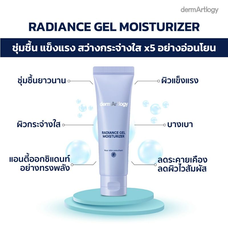 🔥สูตรใหม่ ฉลากไทย🔥 DERMARTLOGY RADIANCE GEL MOISTURIZER  Dermartologu ATG Serum Dermartlogy Ageless 