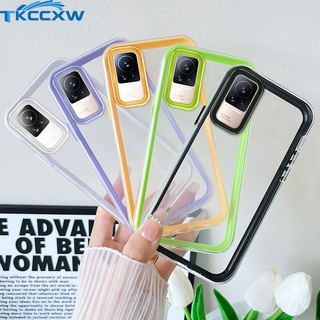 3-in-1 เคสโทรศัพท์มือถือแบบใส กันกระแทก สีมาการอง สําหรับ Xiaomi Mi 10 Pro Mi 9 Pro Mi 9 SE Mix 4 CIVI Mi 11 Ultra