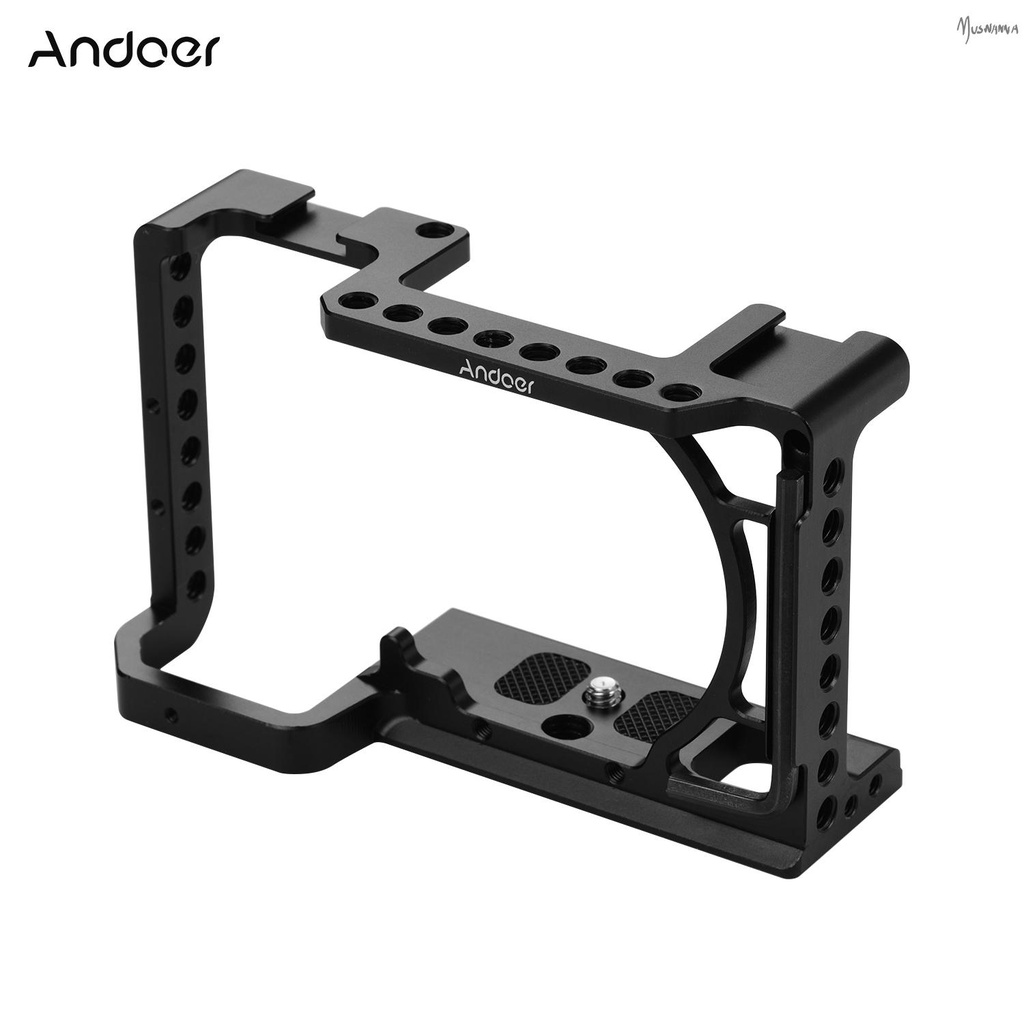 Andoer Professional Photography Camera Cage Kit Aluminum Alloy Camera Case Bracket with 1/4" 3/8" Ex
