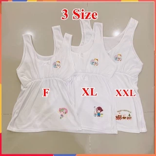 เสื้อซับในเด็ก มีฟองน้ำในตัว 2in1 ถูกระเบียบ เนื้อนุ่ม ใส่สบาย กันโป๊ Cotton100% ไซต์ F/XL/XXL