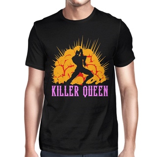 เสื้อยืด ผ้าฝ้าย พิมพ์ลายกราฟิก JojoBizarre Adventure Killer Queen สีดํา สําหรับผู้ชาย DF12HJ16894