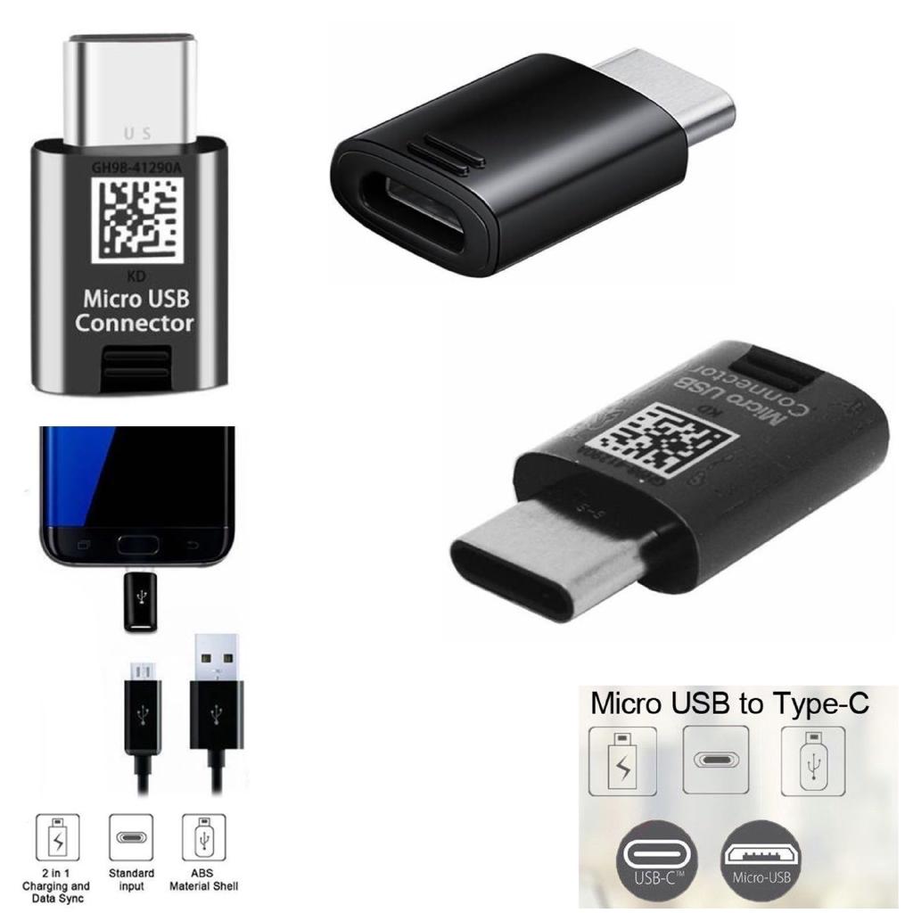 สายอะแดปเตอร์ Micro USB (ตัวเมีย) ถึง Type C (ตัวผู้) สาย USB Type C สำหรับ Samsung