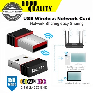 【จัดส่งรวดเร็ว】อะแดปเตอร์รับสัญญาณเครือข่าย Wifi ไร้สาย 150Mbps ดองเกิล 802.11N Rtl8188Eu