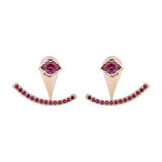 Haus of Jewelry - BLISSFUL SMILE EARRINGS ต่างหูเงินแท้ ประดับด้วยคริสตัลสวารอฟสกี้ (Swarovski)