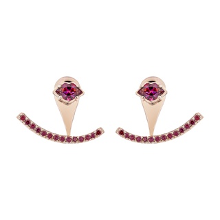 Haus of Jewelry - BLISSFUL SMILE EARRINGS ต่างหูเงินแท้ ประดับด้วยคริสตัลสวารอฟสกี้ (Swarovski)