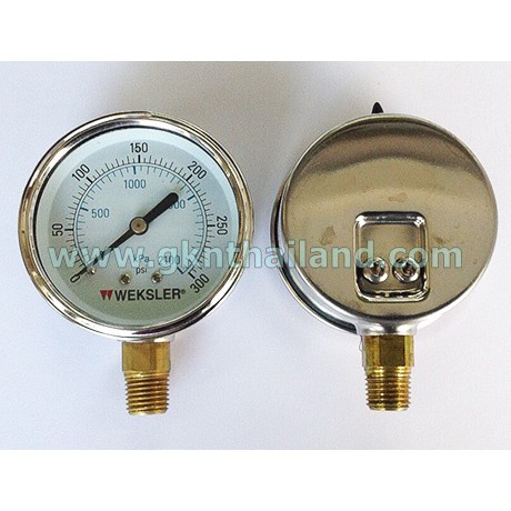 เกจวัดแรงดัน 0-300 psi & 0-2100 KPA ยี่ห้อ WEKSLER