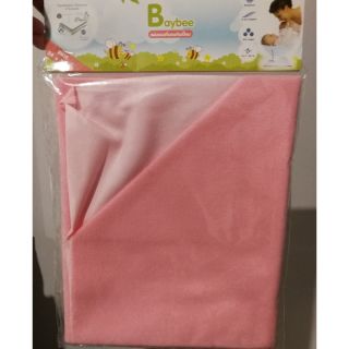 BAYBEE แผ่นรองที่นอนกันเปื้อน COTTON100% สีชมพู ขนาด 20x24 นิ้ว (1ชิ้น)