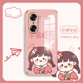 เคสโทรศัพท์มือถือ ขอบตรง ลายผู้หญิง ไม่มีตันทรูม สําหรับ Vivo Y97 Vivo Y76 5G Vivo Z6 Vivo Y77 Vivo Y35 vivi Y02s 4G 2022