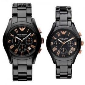 Emporio Armani Ceramic Chronograph Watch AR1410 AR1411 38&amp;43mm