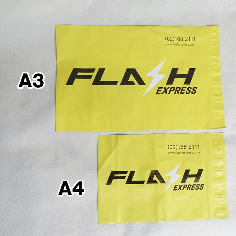 Flash Express (แฟลชเอ็กซ์เพรส) ถุงพลาสติก A3/A4 100 ถุง ...