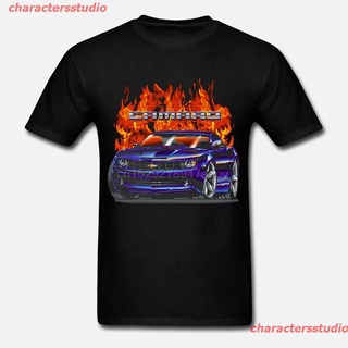 New Chevrolet Flamed T-shirt เสื้อยืดผู้ชาย ดพิมพ์ลาย ดผ้าเด้ง คอกลม cotton แฟชั่น sale