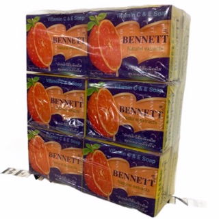 สบู่ Bennett วิตามินc 1แพค/12ก้อน 130g ราคาพิเศษพร้อมส่ง!!