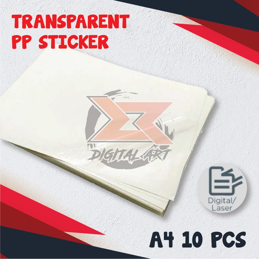 สติ๊กเกอร์ PP TRANSPARENT A4 LABEL สติ๊กเกอร์กันน้ํา LABEL SELF-ADHENSIVE STRONG LABEL GLUE