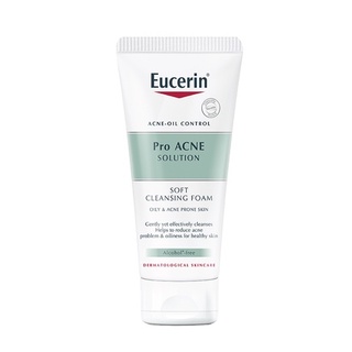 Eucerin Pro Acne Cleansing Foam ยูเซอริน โฟมล้างหน้า สำหรับผิวมัน ลดการเกิดสิว สูตรอ่อนโยน ขนาด 50 กรัม 20922