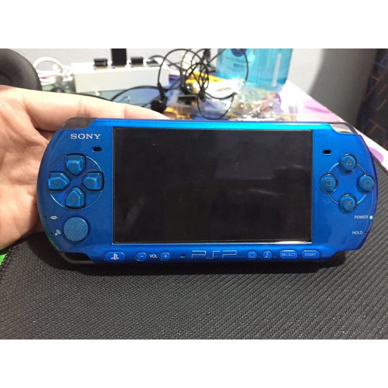 PSP 3000 มือสอง สีฟ้า สภาพสวย