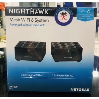 NIGHTHAWK Mesh WiFi 6 System Advanced Whole WiFi (2pack) Netgear AX1800 MK62