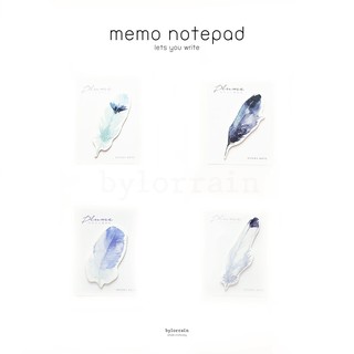➰feather watercolor memo notepad💦