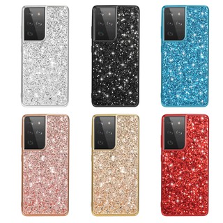 เคสโทรศัพท์ กันลื่น แวววาว ชุบไฟฟ้า สำหรับ Samsung Galaxy S21 Ultra S21 Plus S20 Ultra S20 Plus S10 Lite Note 20 Ultra Note 10 Plus Note 10 Lite Note 9 Note 8 A42 5G M51 A31 A51 A71 A21S A10S A20S A80 A70 A50 S8 S9 S10 Plus