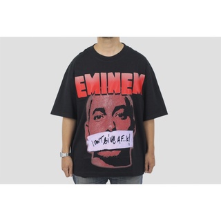 เสื้อยืด โอเวอร์ไซซ์ โอเวอร์ไซซ์ ไม่ซัก ลาย Eminem เข้ารูป