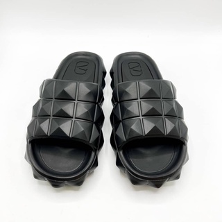 รองเท้าแตะ วาเลนติโน ROMAN STUD TURTLE SLIDE SANDAL IN RUBBER SS22