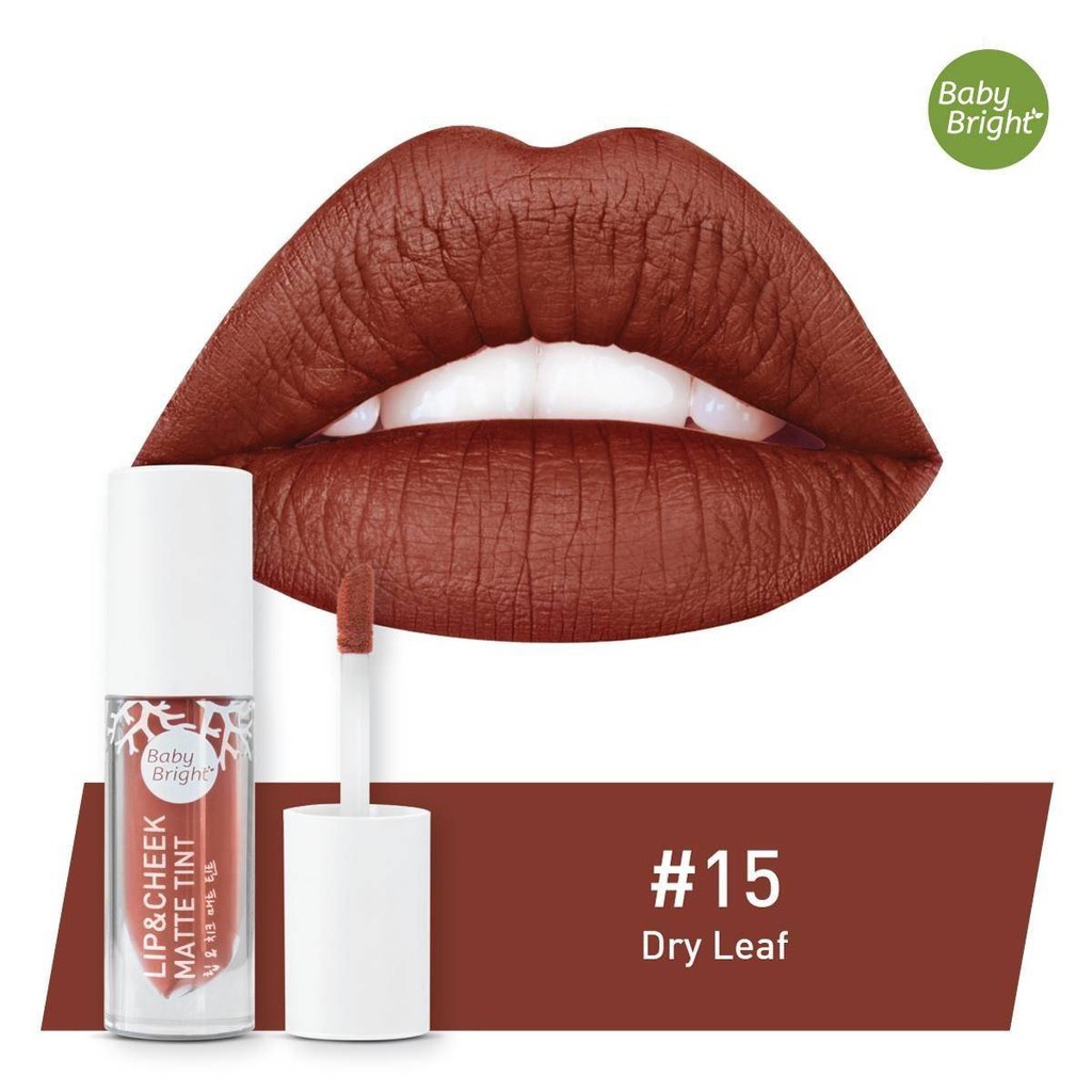 เบอร์15 DryLeaf  Baby Bright Lip & Cheek Matte Tint 2.4g เบบี้ไบร์ท ลิปแอนด์ชีคแมทท์ทินท์ เบอร์ 15