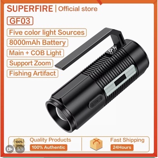 ไฟฉายส่องทุ่น ไฟส่องทุ่น 4สี SupFire GF03 ไฟฉายตัวนี่ถือว่าจบครบในเครื่องเดียว มีทุกฟังชั่น