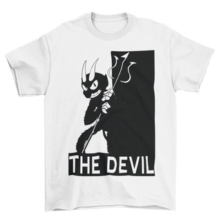 คอตต้อนคอกลมเสื้อยืด เสื้อคู่ Unisex รุ่น Devil Edition T-Shirt สวยใส่สบายแบรนด์ Khepri 100%cotton comb รีดทับลายได้เลย