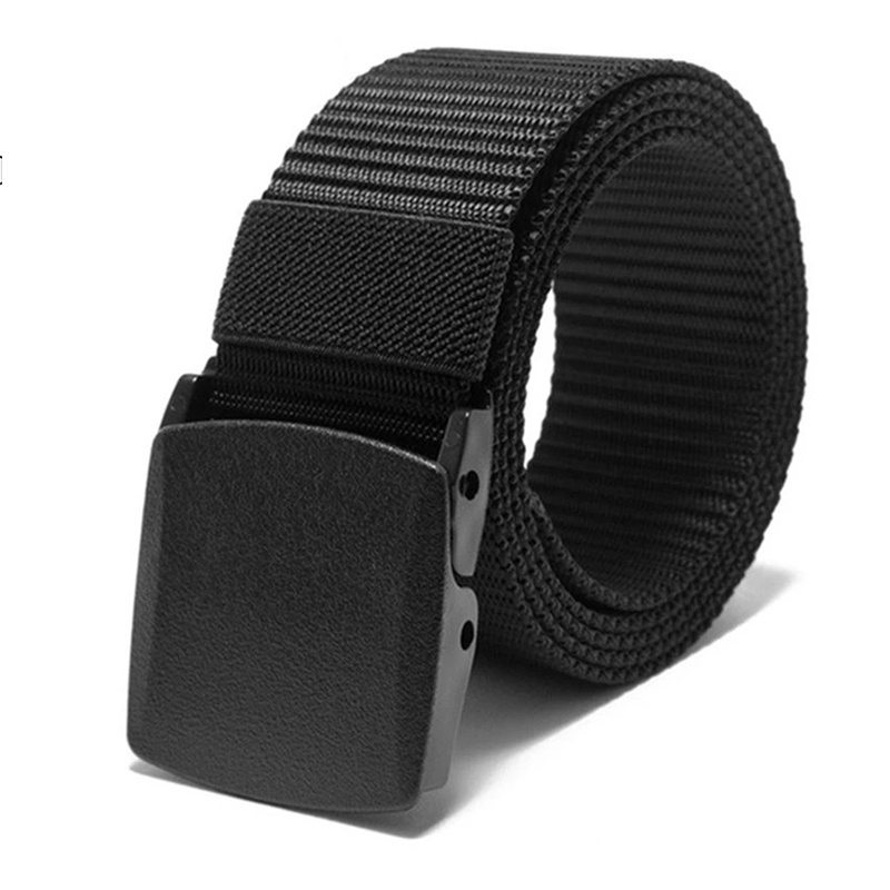 Men Tactical Belt Military Automatic Buckle Nylon Belt Outdoor Hunting Multifunctional Canvas Belt