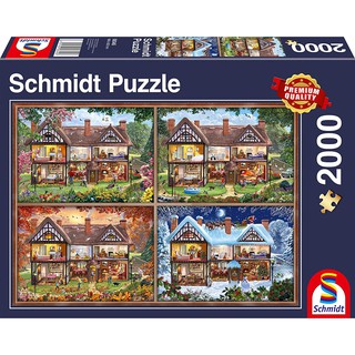 จิ๊กซอว์ Schmidt - House of four seasons  2000 piece  (ของแท้  มีสินค้าพร้อมส่ง)