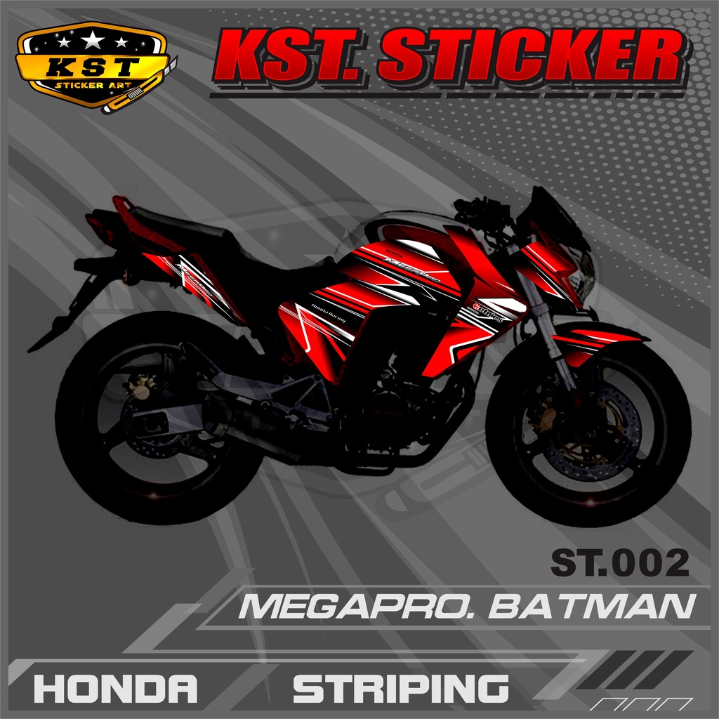 Megapro Batman Striping - สติ๊กเกอร์ Honda Megapro Batman Striping เซนต์ 002