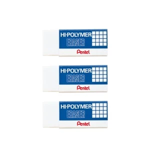 Pentel ยางลบ Hi-Polymer รุ่นมาตรฐาน ZEH-03WBT03 จำนวน 3 ก้อน