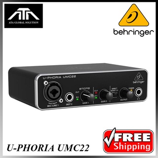 BEHRINGER UMC22 AUDIO &amp; MIDI INTERFACE ออดิโออินเตอร์เฟส อินเตอร์เฟส UMC-22 UMC 22