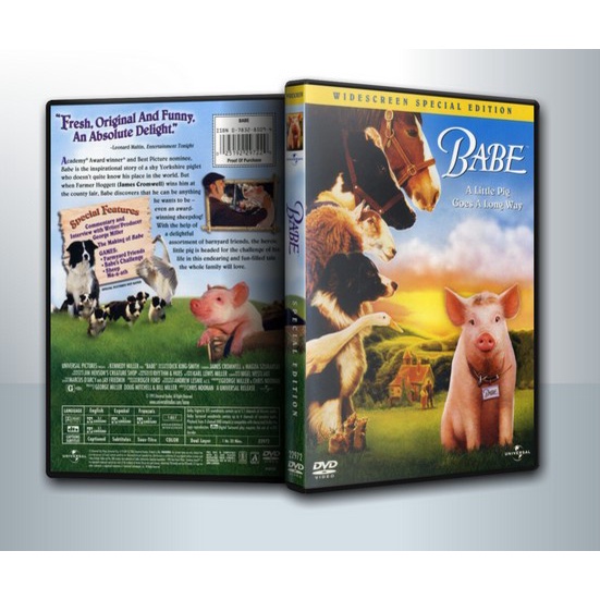 [ DVD Movie มีปก+สกรีนแผ่น-ไม่มีกล่อง ] BABE A Little Pig Goes A Long Way เบ๊บ หมูน้อยหัวใจเทวดา ( 1 DVD )
