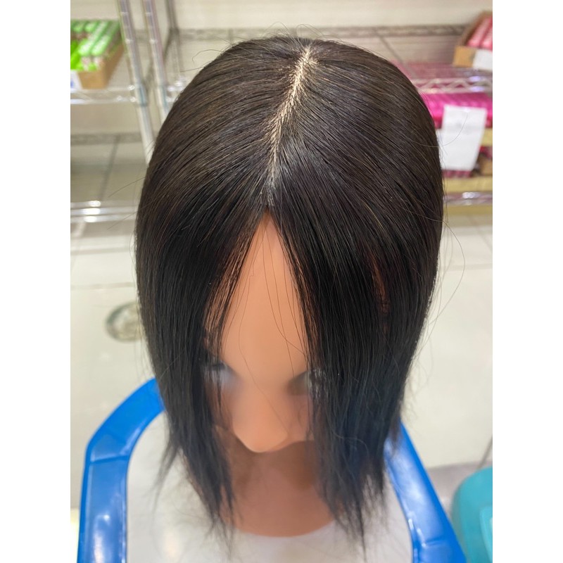 แผ่นปิดผมบาง แผ่นปิดผมบางผมแท้100% ทอมือกว้าง8ลึก12cm ผมยาว30cm