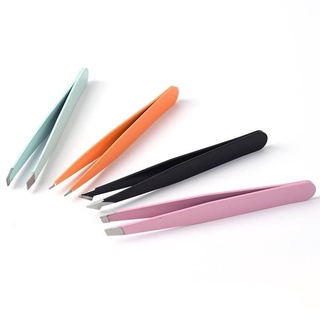 Tweezers set 4 clamps ชุดแหนบสแตนเลส 4 หัวพร้อมกระเป๋า