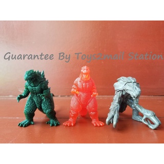 [RARE สินค้ามือ 2สภาพดี 2000] BANDAI CANDY TOYS HYPER GODZILLA 2000 PVC ยางตันชุด 3 ตัวละคร สินค้าจาก BANDAI ของแท้ 100%