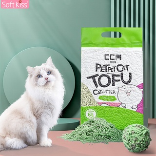 Softkiss ทรายแมวออแกนิค Cat Litter ทรายแมว ทรายแมวเต้าหู้  เพ็ทโตะซัง 6 ลิตร มีครบ 5 กลิ่นให้เลือก