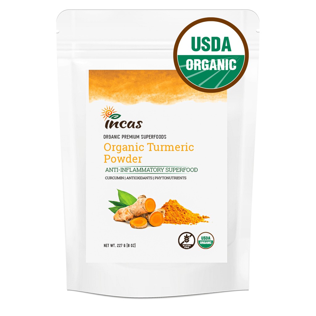 ผงขมิ้น เกรดพรีเมี่ยม Organic Turmeric Powder - Anti-Inflammatory Superfood [227G]