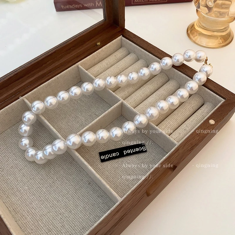 DREJEW สร้อยคอโซ่ ประดับไข่มุก ขนาดใหญ่ เข้ากับทุกการแต่งกาย สไตล์ฝรั่งเศส เรโทร เรียบง่าย แฟชั่นสําหรับผู้หญิง thumbnail 7