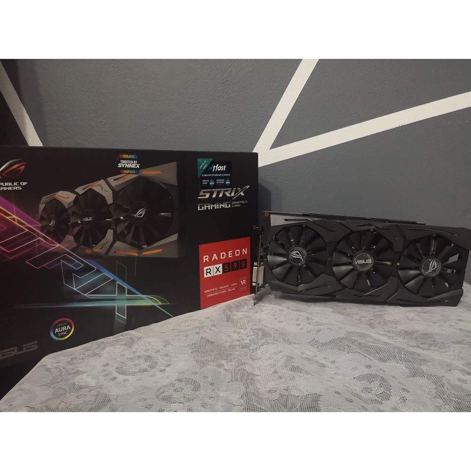 VGA (การ์ดแสดงผล) ASUS ROG STRIX RX590 8GB GAMING มือสอง