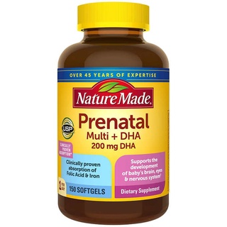 🔥🔥Exp.09/2024 Nature Made Prenatal Multi + DHA 200 mg 150 Softgels