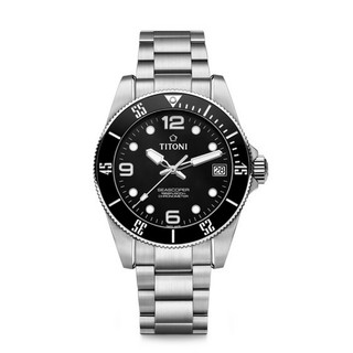 Titoni Luxury Gents Watch - Seascoper Model: 83600 S-BK-256