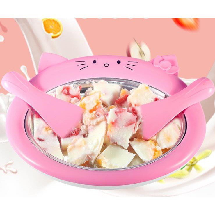 ไอศกรีมโยเกิร์ตทอดโฮมเมดถาดไอศครีมทอด Homemade fried yogurt ice cream, fried ice cream tray